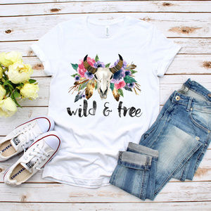 Wild And Free Boho Nautre Hiking Luxury Tee Shirt